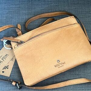NWT WILD WEST LEATHER SMALL CROSSBODY SHOULDER BAG
